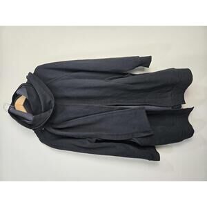 Fabletics Geri Long wrap Black Hooded Scarf women's medium